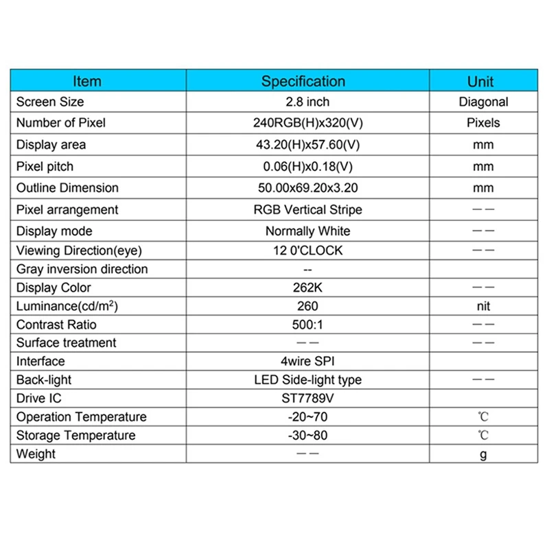شاشة تعمل باللمس بالسعة ، شاشة TFT LCD ، منفذ تسلسلي ، ST7789V ، من من من من ؟ ؟ ؟ ،