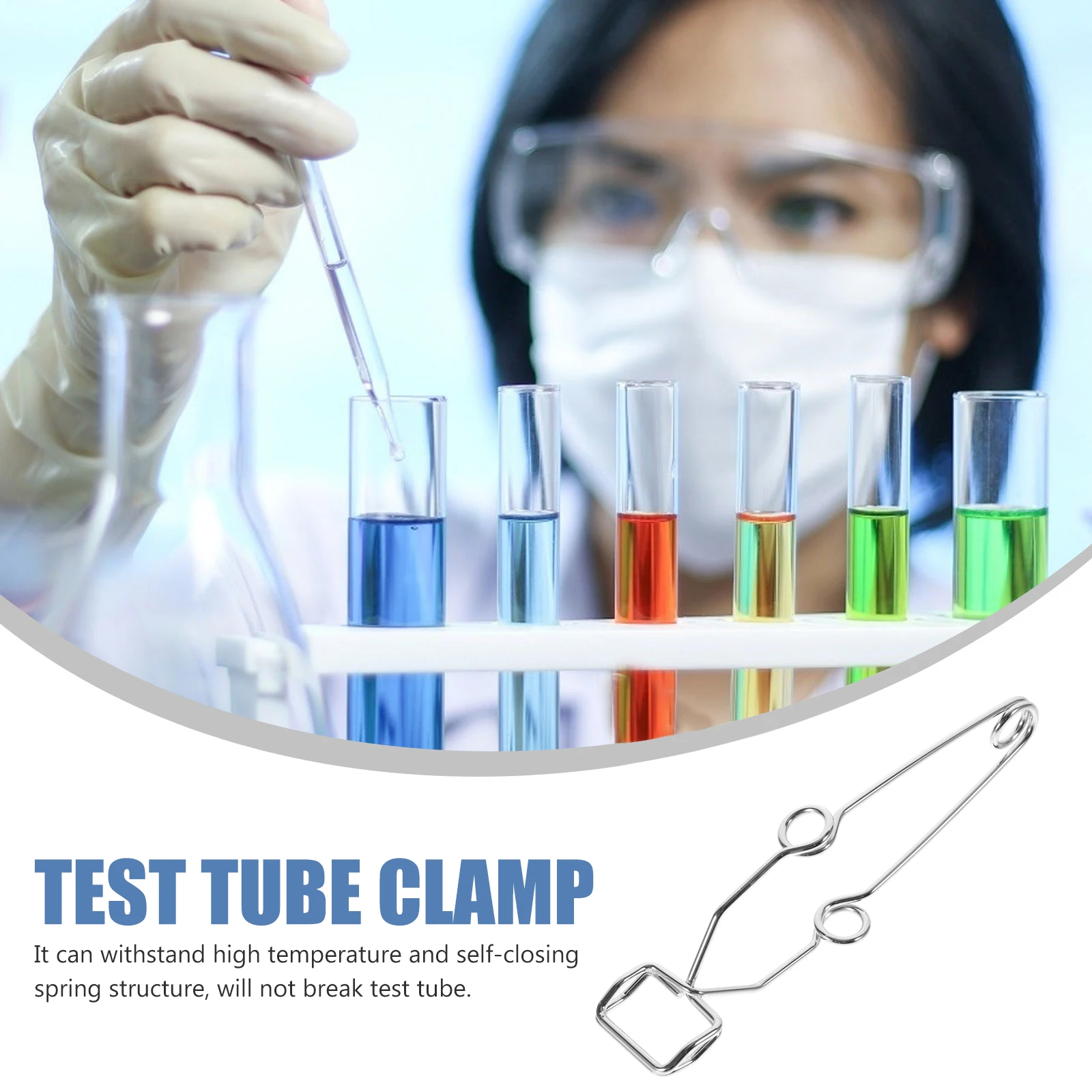 

2 PCS Test Tube Clamp Adjustable Mini Clamps Lab Experiment Testing Holder Laboratory