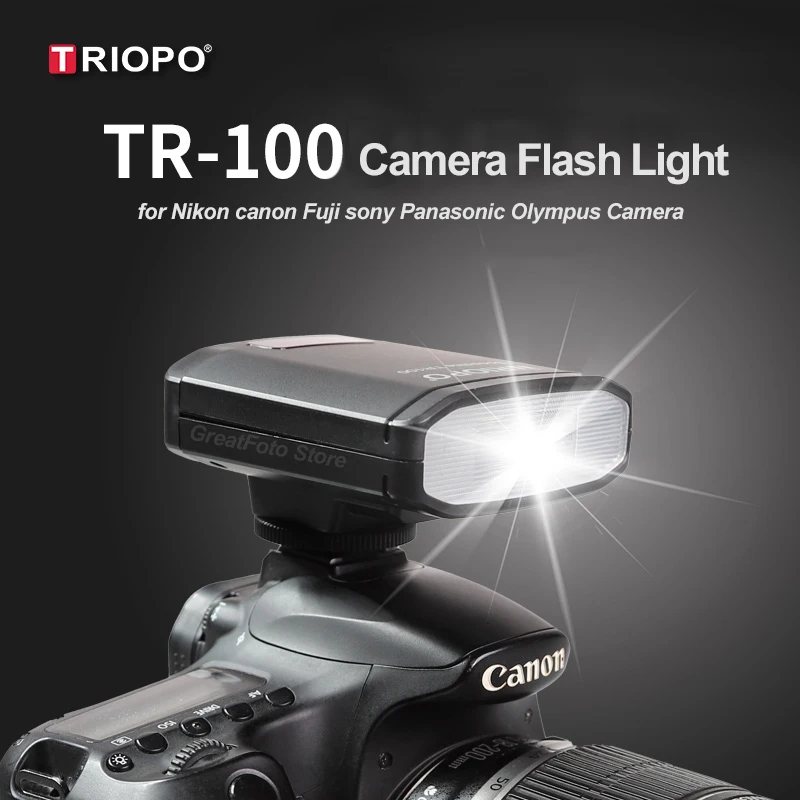 TRIOPO TR100 Mini Flash Portable on-camera iFlash for Sony Canon Fujifilm Panasonic Camera Olympus Hot Shoe Universal