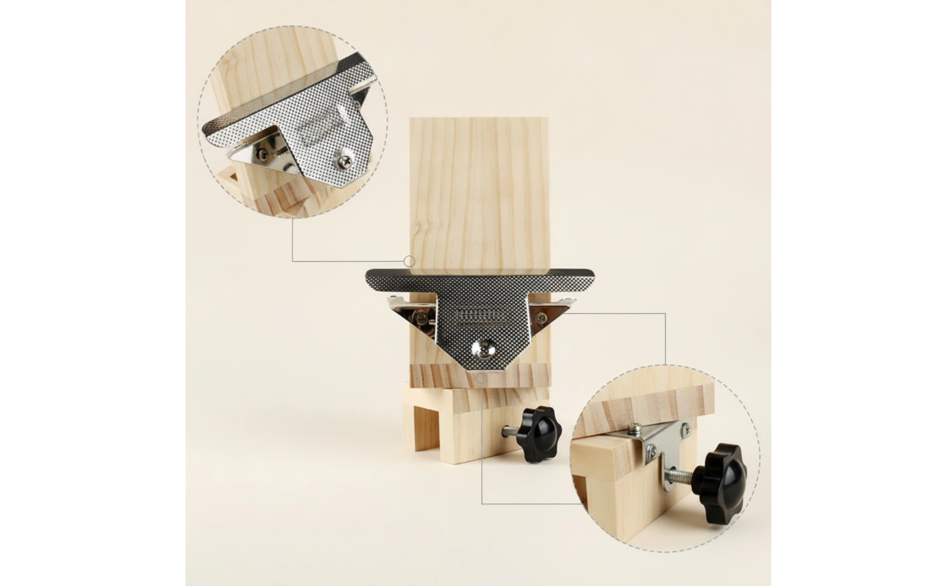 Painting Clip Holder 360-Degree Rotating Easel Board Holder Drawing Board Clamp Adjustable Easel Clip Wooden for Artists