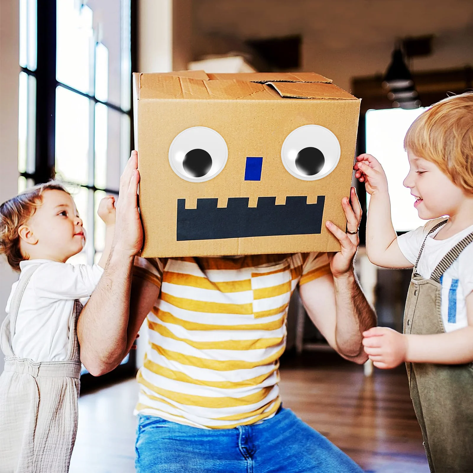 

6 шт. с клеевой спинкой глаза Googly глазные яблоки для поделок самоклеящаяся защитная игрушка большая подделка