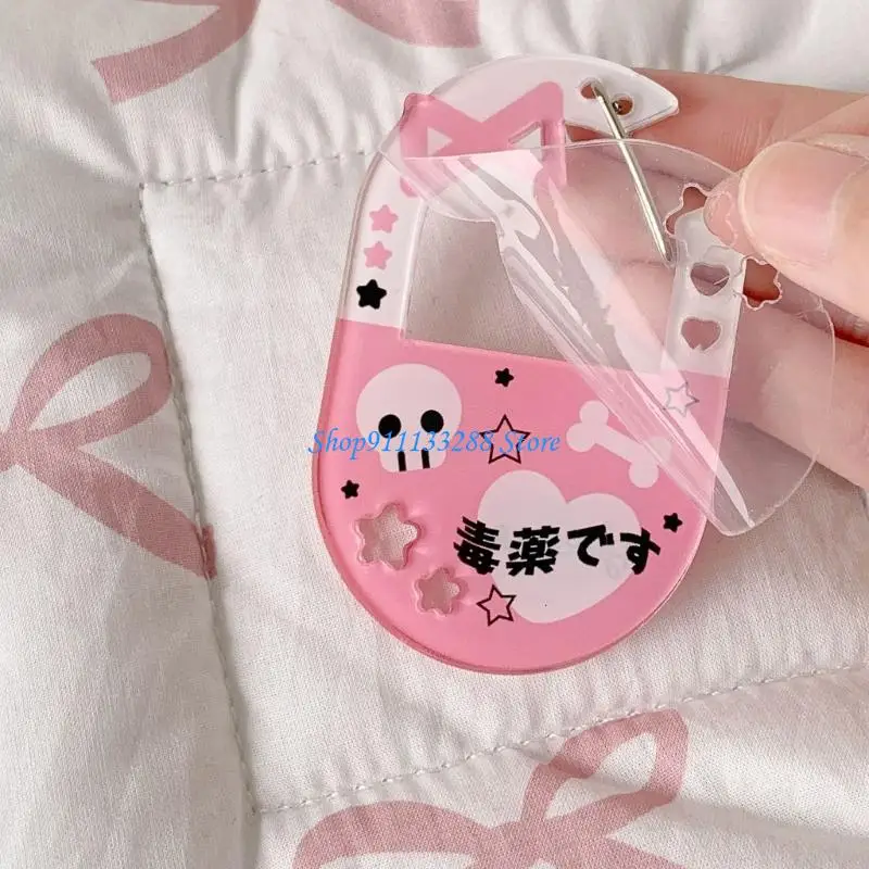 G88D Light Weight Acrylic Keychain Cartoon Acrylic Carabiner Holder For School Bag Backpacks Keyring Decoration Accessory
