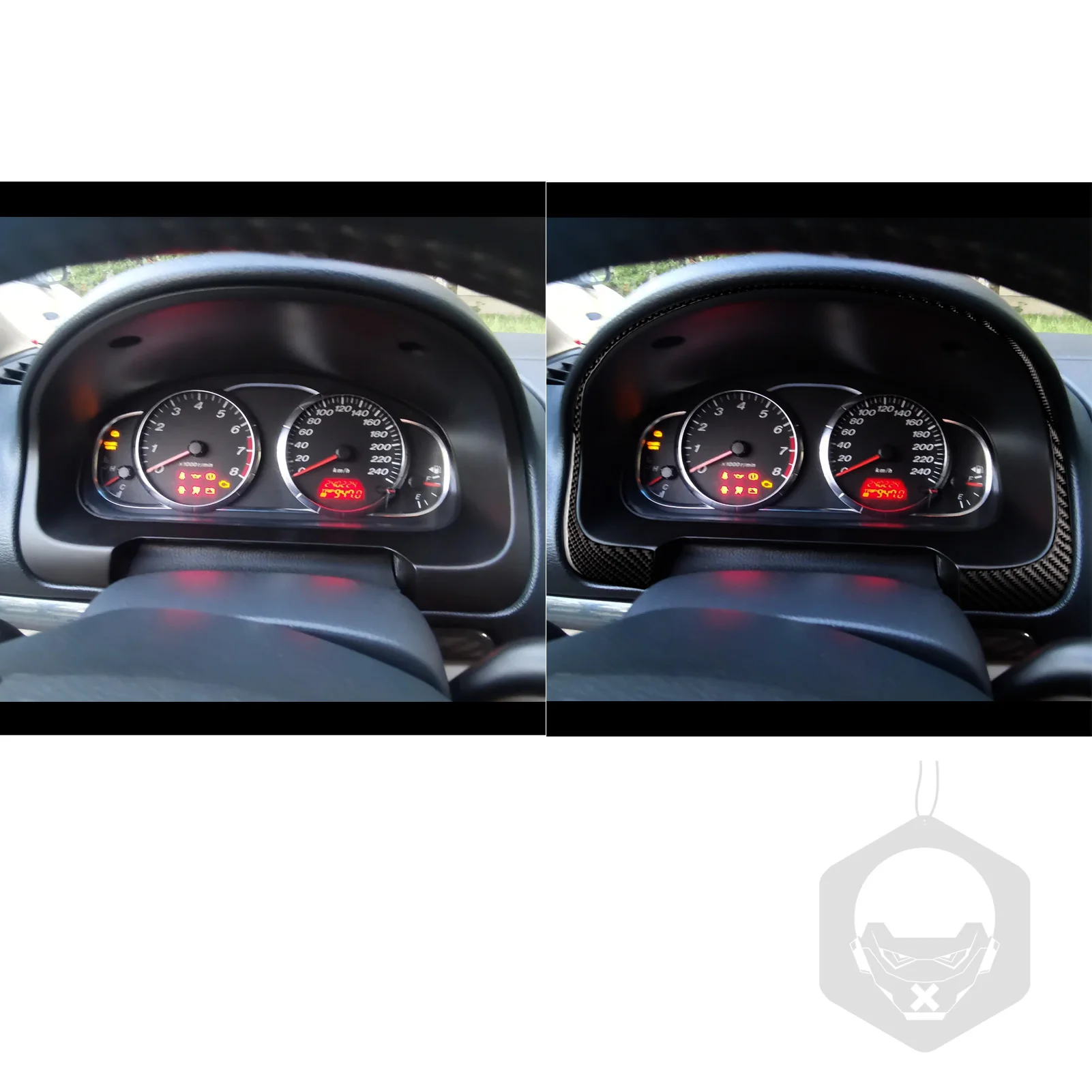 For Mazda 6 2002—2008 Car Accessories Carbon Fiber Interior Dashboard Speedometer Surround Panel Cover Trim Sticker Modification