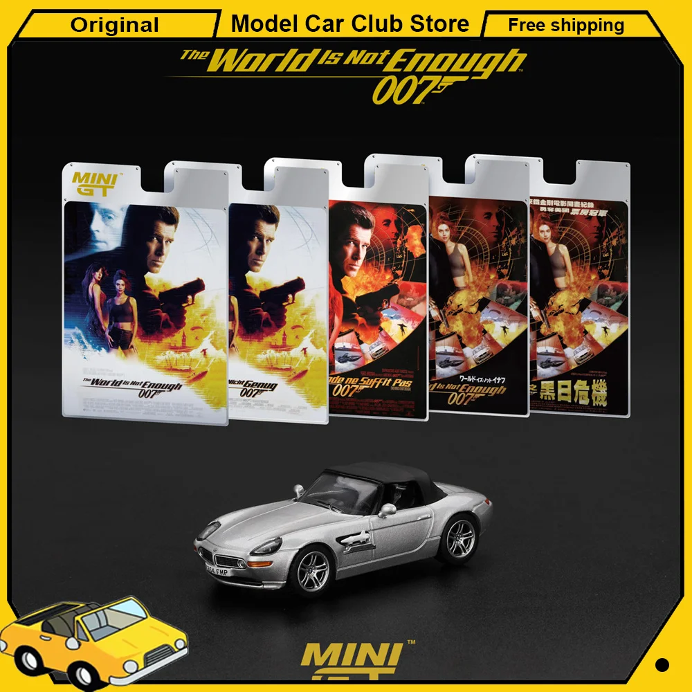 

MINIGT 1:64 #906 BMW Z8 007 The World Is Not Enough Supercar Alloy Car Model Miniature Diecast Collection Ornament Hobby Toys