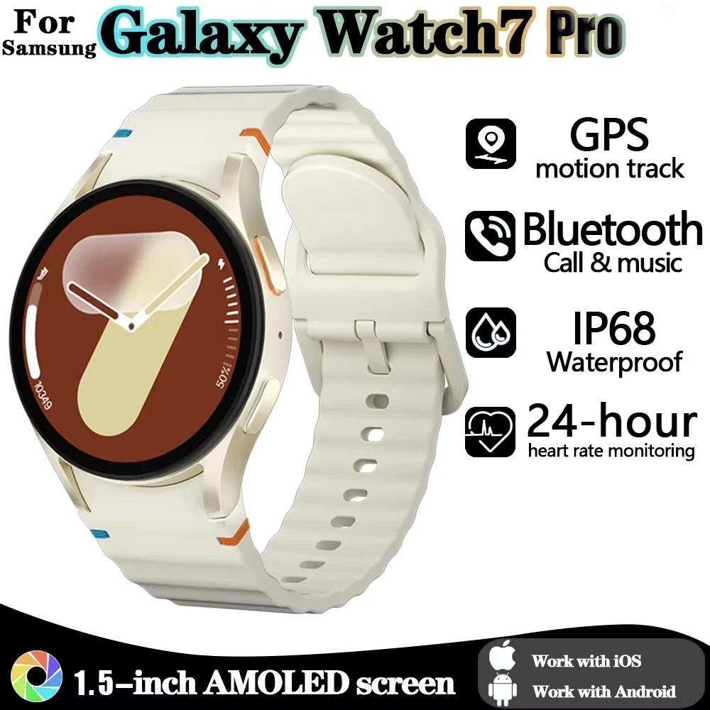 2025New Original For Samsung Galaxy Watch 7 SmartWatch Men Women HD AMOLED Voice Call NFC GPS Tracker Sports Watches Custom Dial