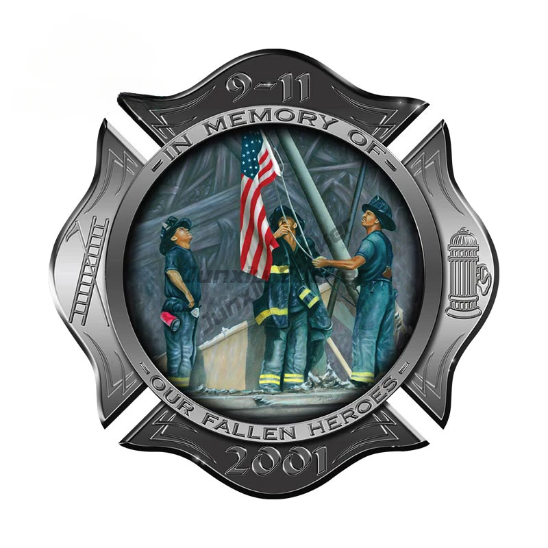 Creativity In Memory of Fireman Our Fallen Heroes Sticker Car Wrap Vinyl Window Fuel Tank Cap Decal DIY Car Stickers