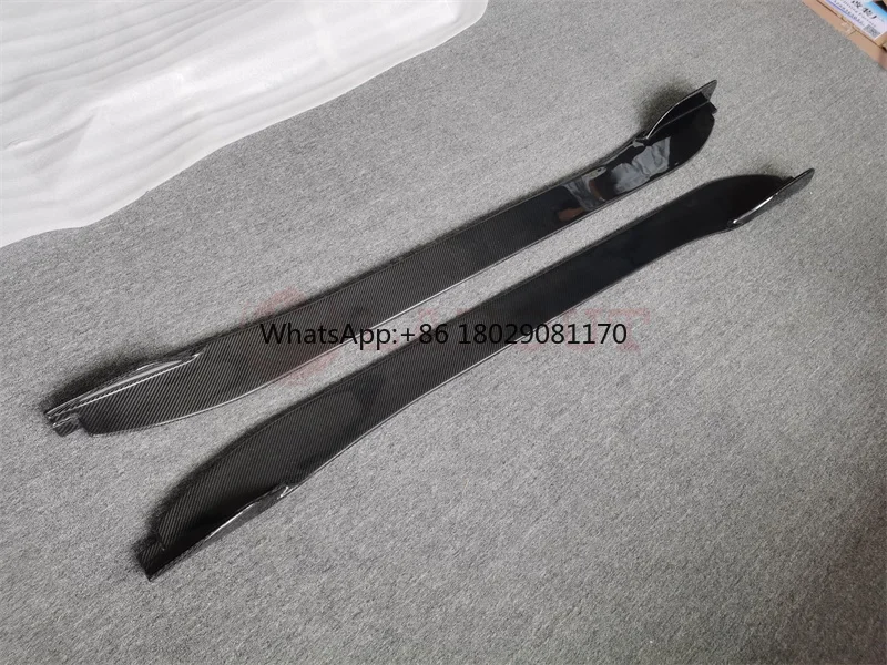 Carbon Fiber Door Protector Chin Kit Guard Side Skirts Aprons for Jaguar F Type 2 Door 2015 - 2019 2PCS/Set Car styling