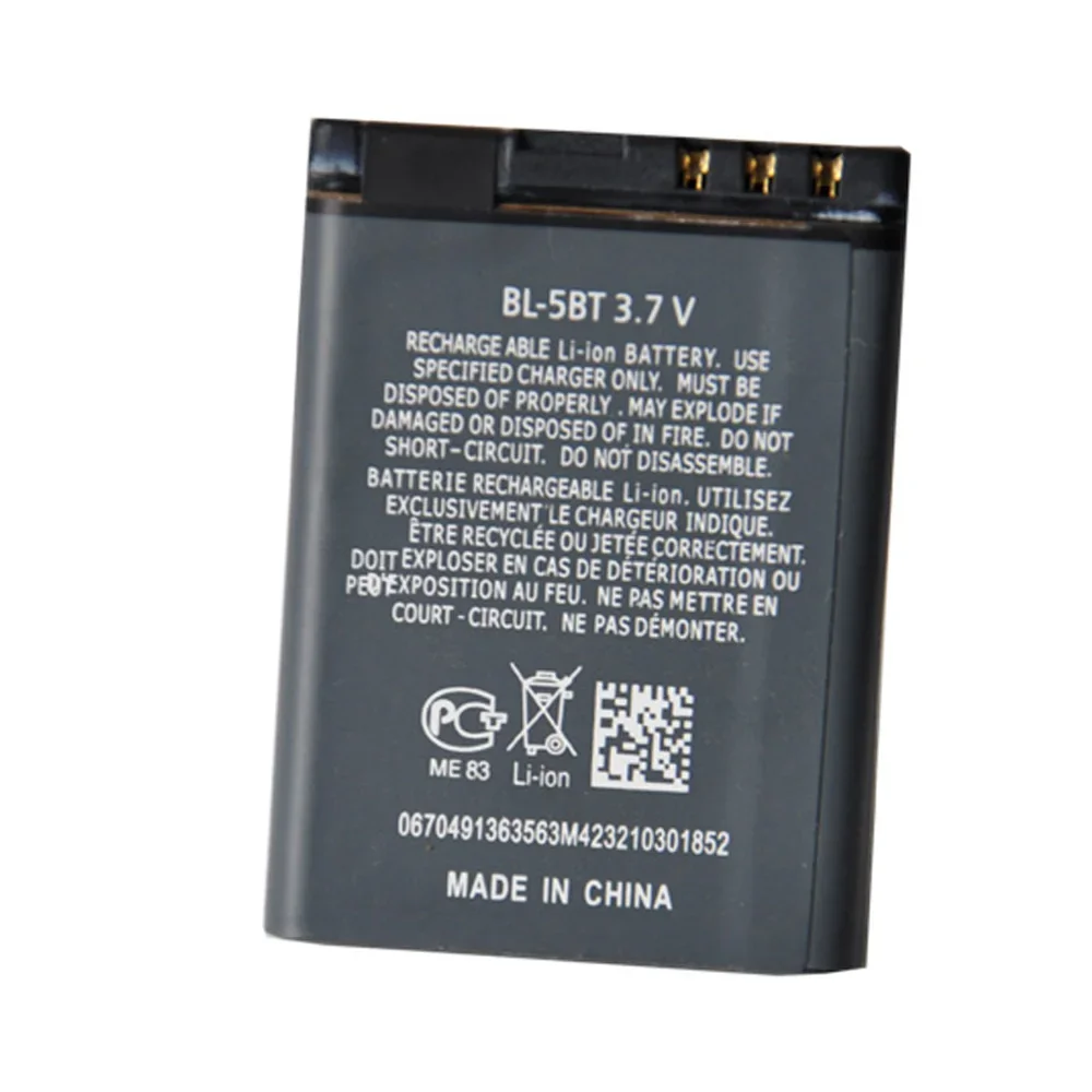 BL-5BT Battery for Nokia 2608 2600c 7510a 7510s N75 BL-5BT 870mAh BL 5BT Battery Replacement