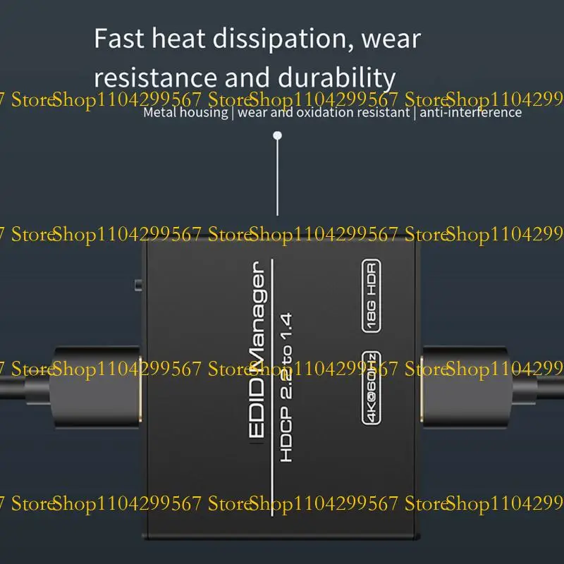 CS1W HDTV-compatibile 2.0 EDID Resolution Manager 4K 60Hz Emulator Easy Installazione per display multimediali efficienti