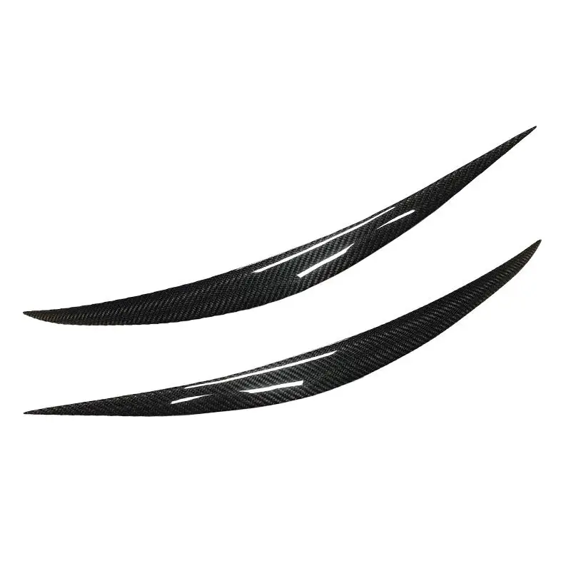 

1 Pair Black Carbon Fiber Car Front Headlight Eyebrow Trims Covers Fit for Infiniti FX35 FX37 FX50 2009 2010 2011 2012 2013 New