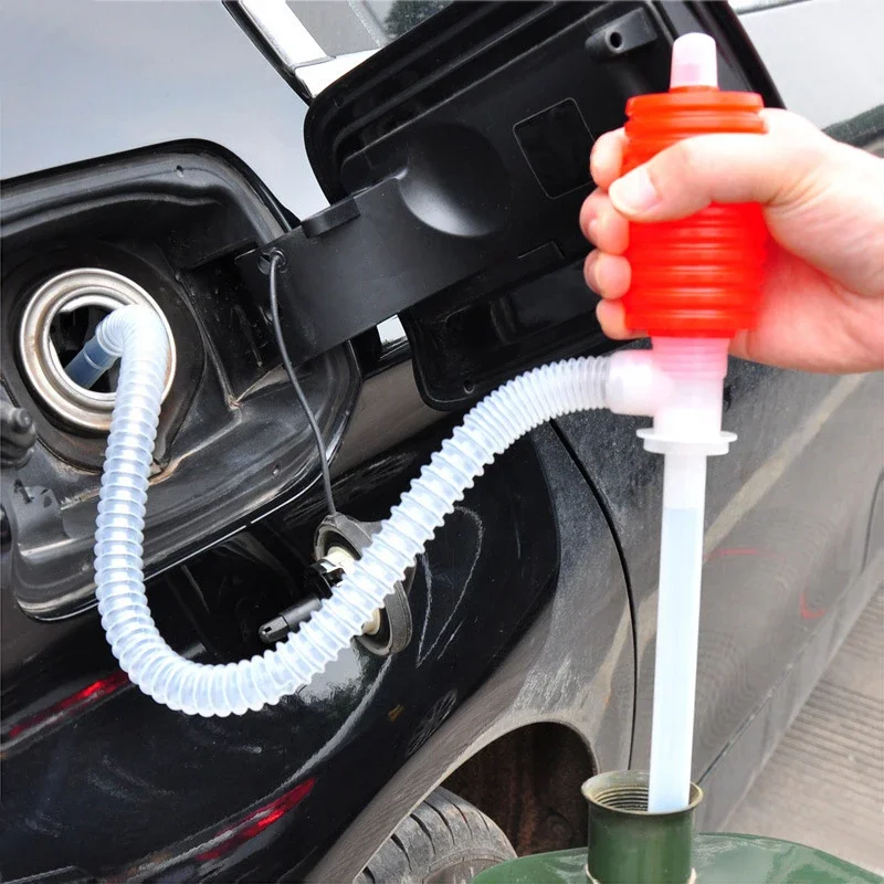 2Pcs Car Motorcycle Oil Gasoline Diesel Transfer Sucker Hand Pump Manual Siphon Suction Water Pump Car Fuel Oil Transfer Tools