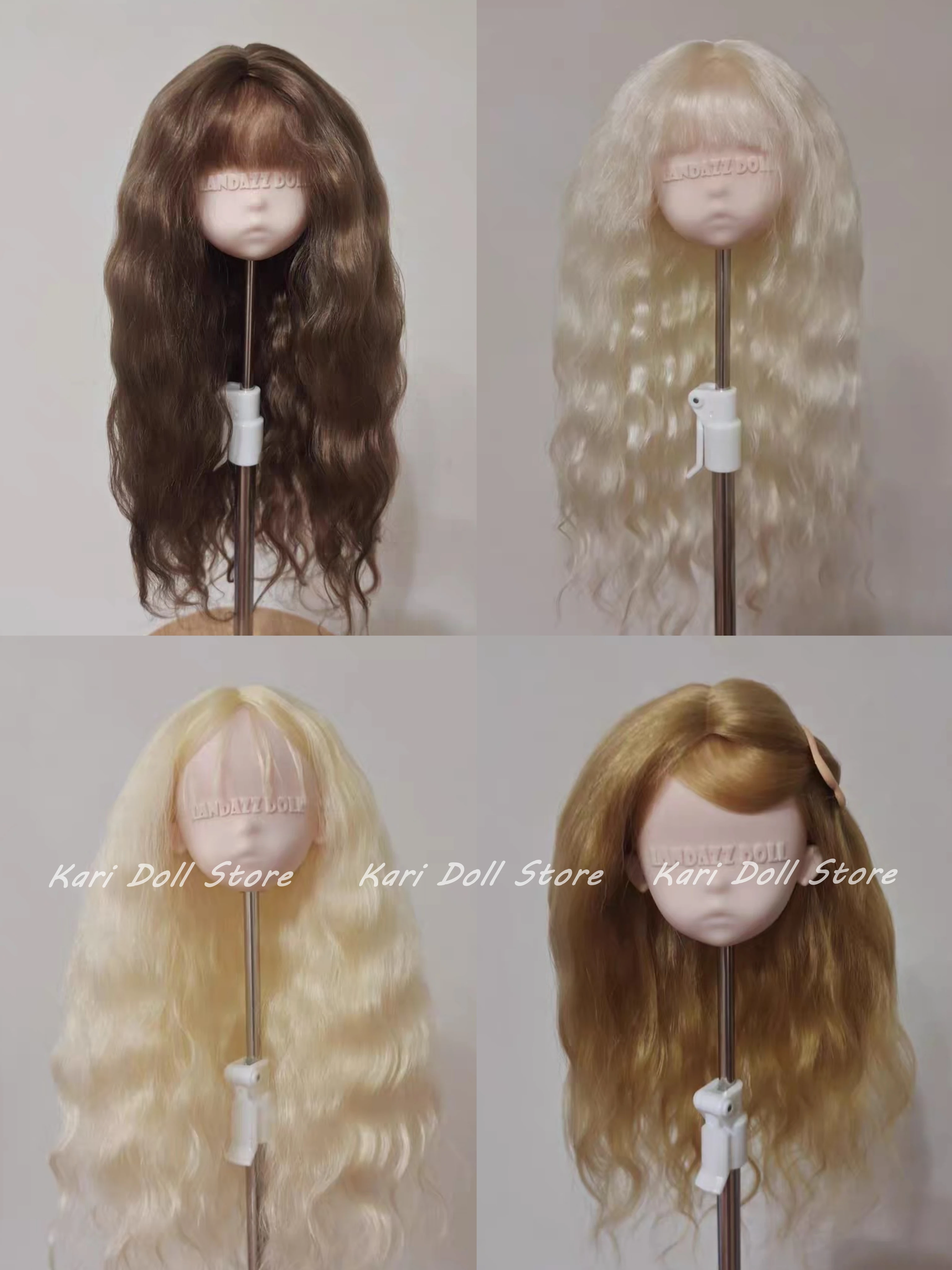 

2026 Kari Doll wigs Natural Hard shell mohair wig for Landazz Landoudou Doll 16cm head circumference