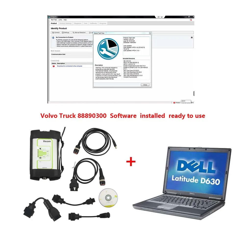 

Truck 88890300 Communication Unit With Software PTT Installed On T420 Laptop Ready To Use