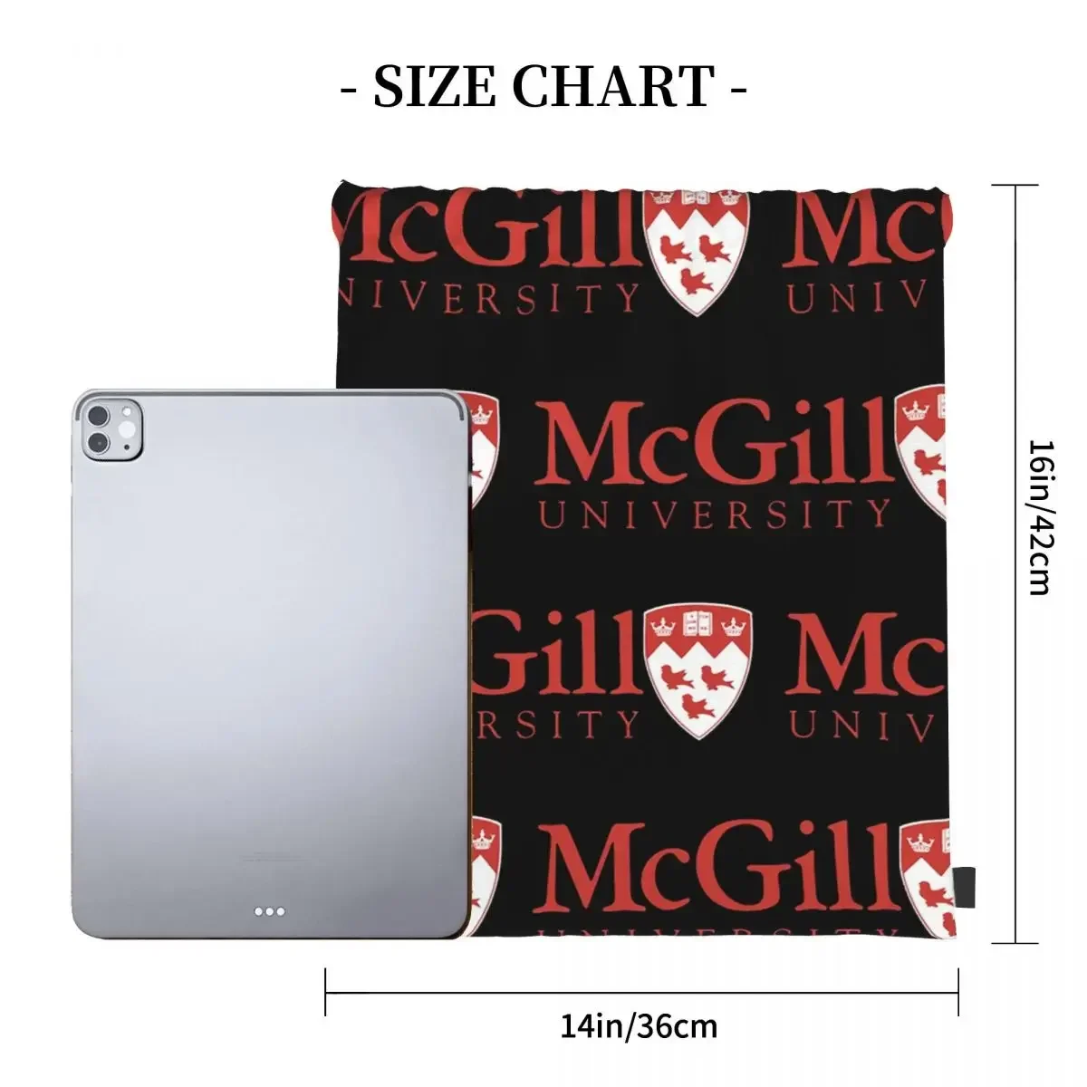 Canadian Of University, Marty, Mcgill University Logo Backpacks Drawstring Bags Drawstring Bundle Pocket Sports Bag BookBag