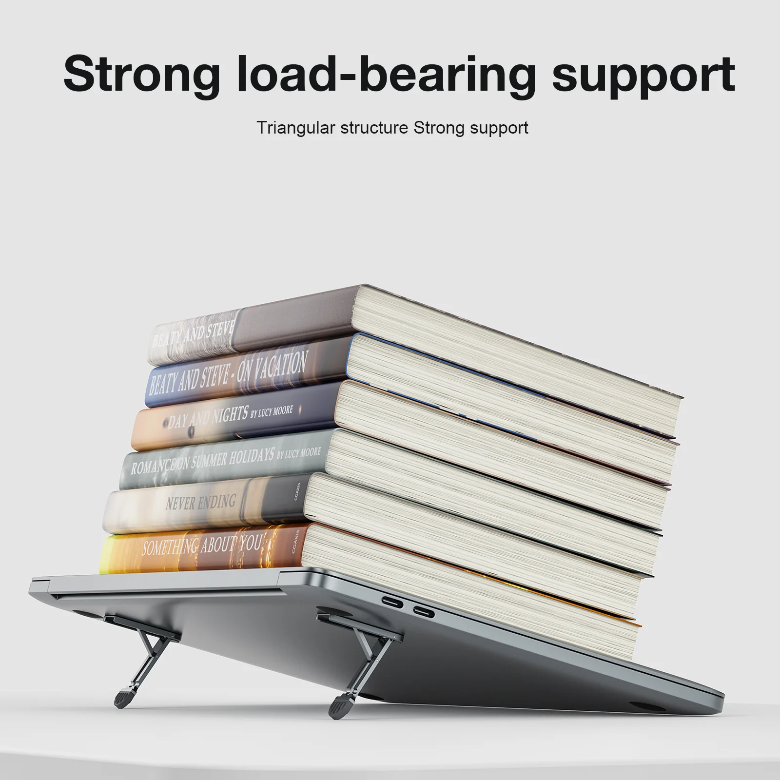 Invisible Laptop Stand Aluminum Alloy Adjustable Angle Portable Heat Dissipation Design for 11-17 inch Laptops