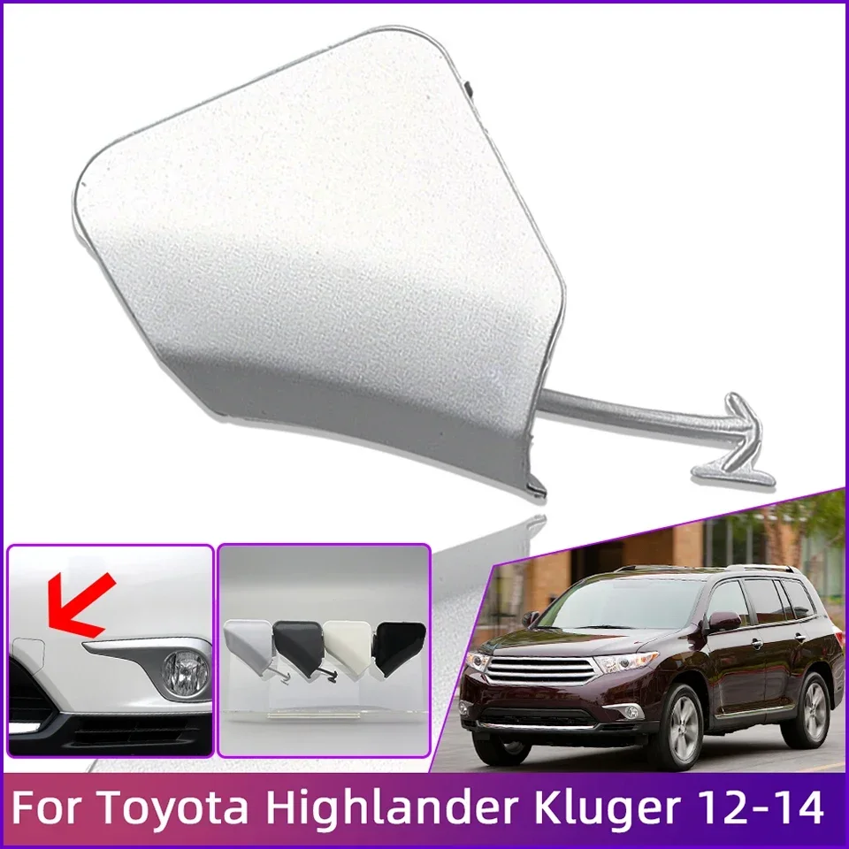 

Крышка переднего бампера с крючком для буксировки для Toyota Highlander Kluger 2012 2013 2014 5212-0E060 52127-0E070 Крышка для буксировочного прицепа