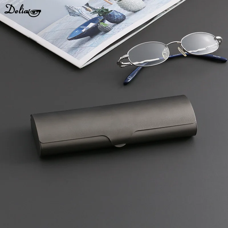 Hard Shell Aluminum Glasses Case New Pressure-resistant Frosted Matte Eyeglasses Case Ultra-Light Eyeglass Case Women