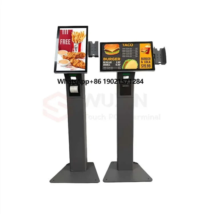 

Desktop Terminal 156 21.5 23.8 Inch Kiosko Autoservicio Self Service Ordering Machine Touch Screen Payment Kiosk with Desk Stand