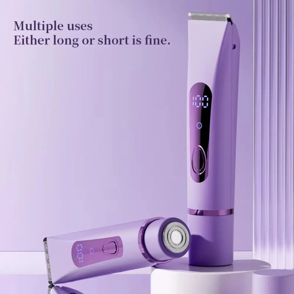 

Electric Razor 2 in 1 Electric Hair Remover Double-headed Detachable Women's Hair Shaver Gentle Safe Pubic Hair Remover Armpits