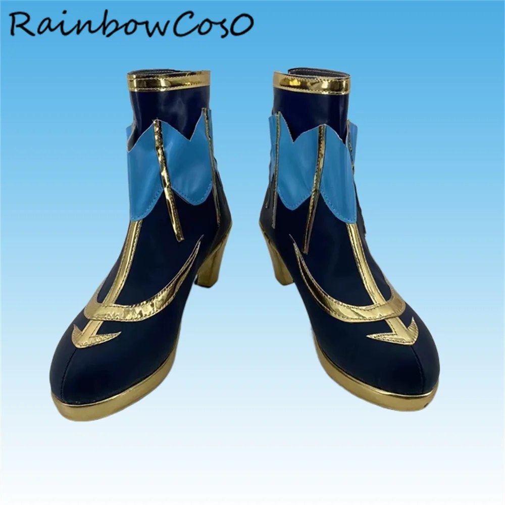 Tsukishiro Ayumi Qpit Aikatsu Planet! Cosplay Shoes Boots Game Anime Party Halloween W4330