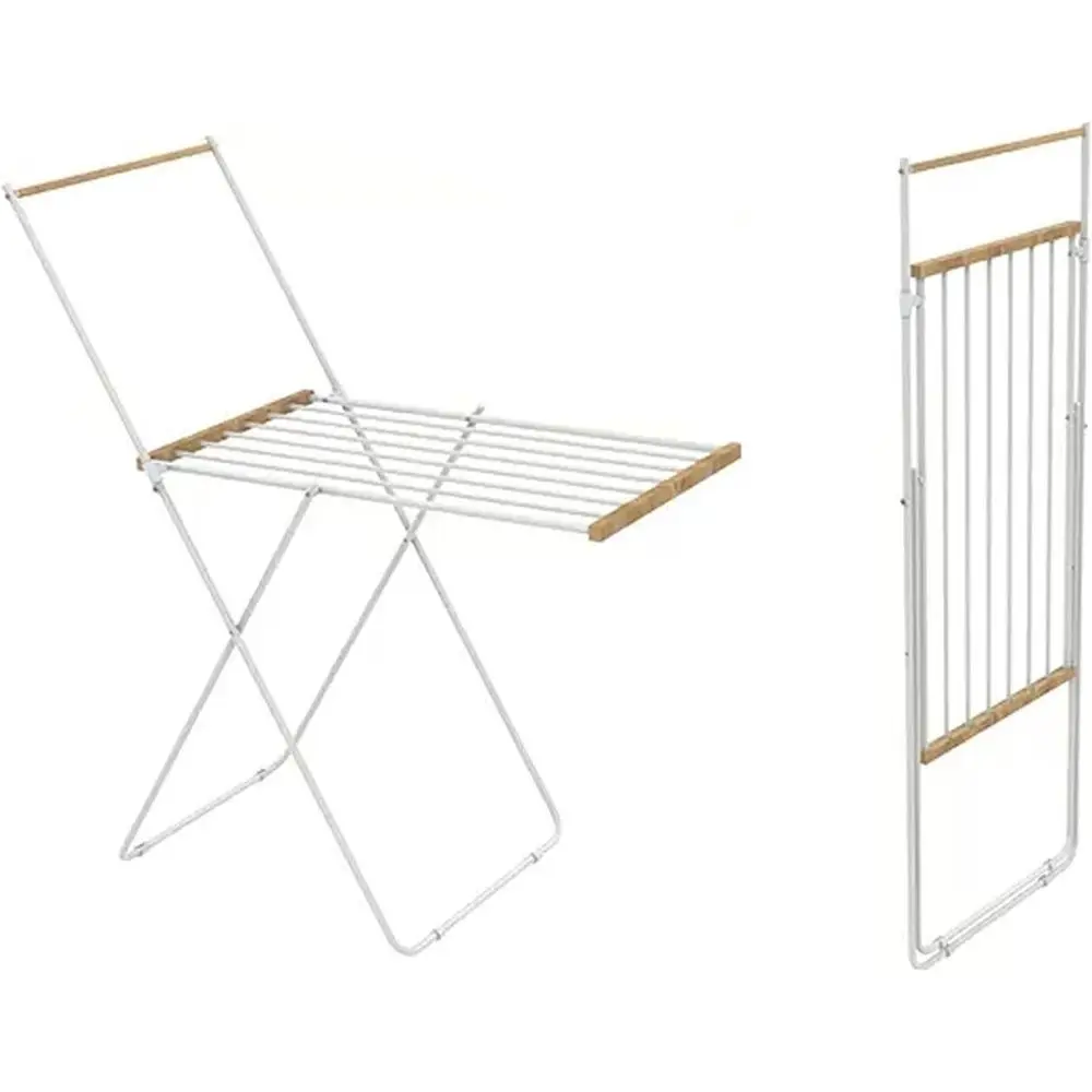 

Компактная бамбуковая сушилка для одежды - черная, для стирки, полотенец, обуви и одеял