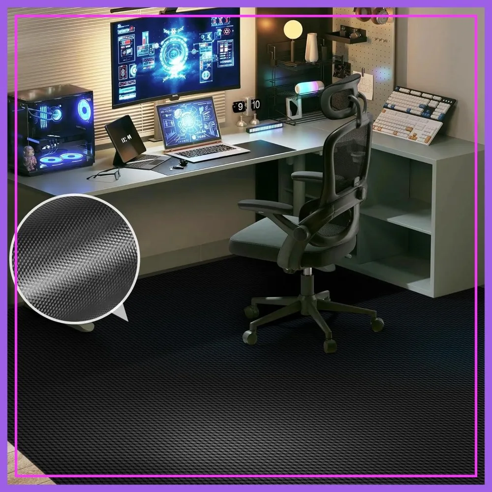

60" x 75" Waterproof Chair Mat for Hardwood Floors, Anti-Slip PVC Desk Mat for Rolling Chairs, Home Office Floor Protector