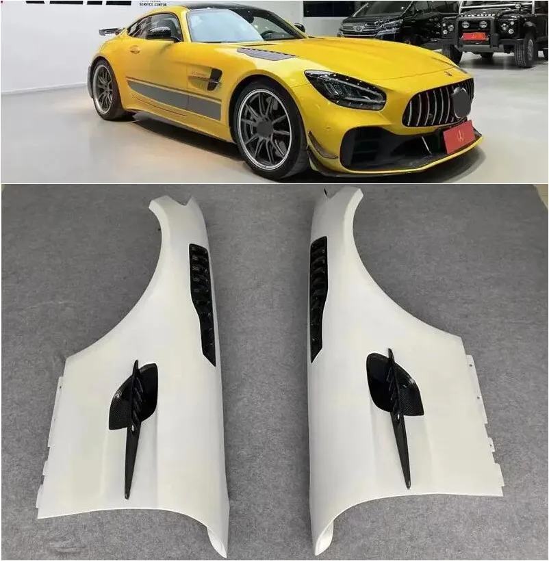 

Для Benz AMG GT GTR PRO стиль углеродное волокно FRP передние боковые крылья крыло с вентиляционными отверстиями комплект кузова автомобиля 2019
