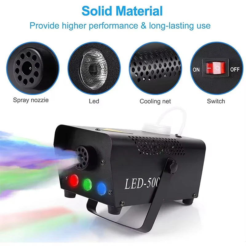 500W Rookmachine Afstandsbediening/Bekabelde Controle Rookapparaat Machine Voor Stage Theater DJ KTV Bar Bruiloft Kerst Home Party effecten
