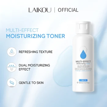 LAIKOU 민감한 피부를 위한 히알루론산 토너, 모공 조임 수분 공급, 100ml 