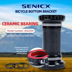 SENICX Bsa 68/73 Thread Bottom Bracket Suitable for SRAM / DUB Mountain Bike Ceramic BB Bicycle Center Shaft Crank 28.99mm Axis