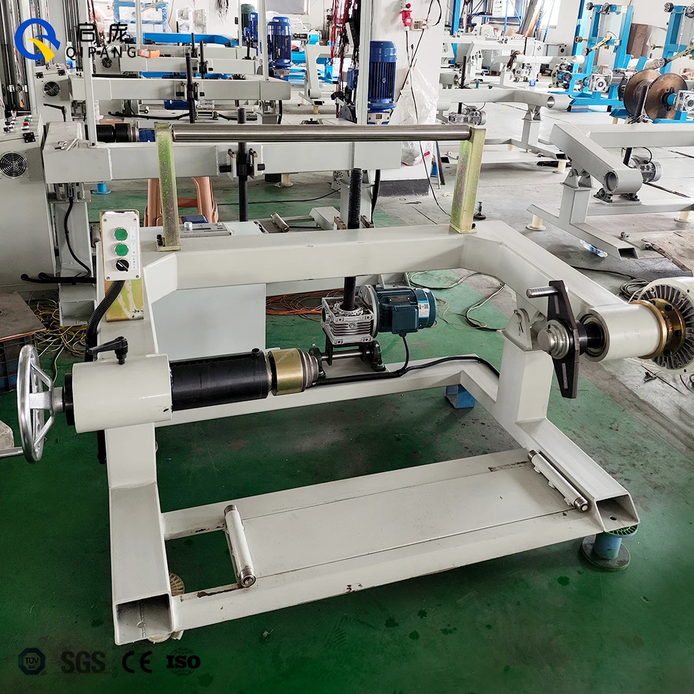 QIPANG manufacturer PN800 Spool Machine Rewind Extruder Equipment Cable Rewinding Machine PVC Shaft-less Pay-off machine