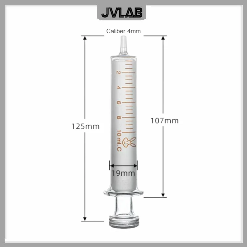 Imagem -06 - Seringas de Vidro para Laboratório Injetor de Vidro Blue Core Glass Sampler Injector de Vidro Comprimento 125 mm Diâmetro Externo 19 mm 10 pk