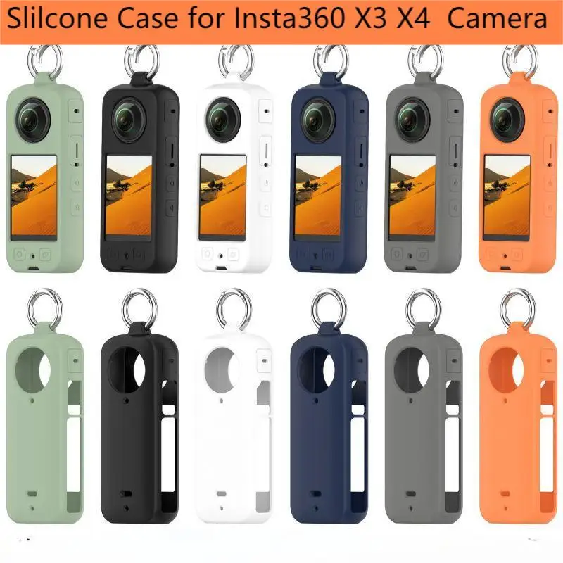 Portable silicone case for Insta360 X3 panoramic action camera propect cover of Insta 360X4