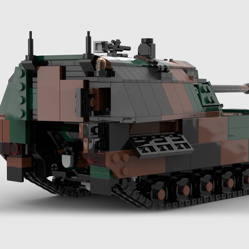 PzH2000 Self-Propelled Howitzer Model MOC Building Bricks War Equipment Modular Technology Gifts Holiday Assemble Children Toys