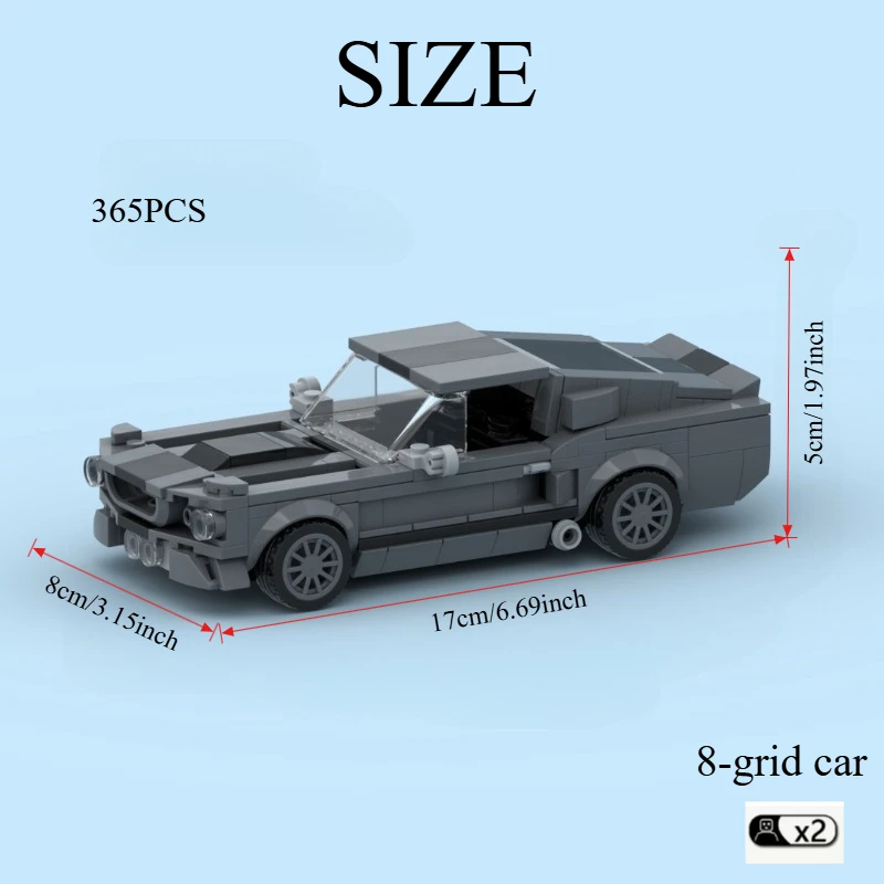 

365PCS Racing Car Building Kit - MOC-Compatible Sports Model for Teens & Adults, DIY Vehicle Gift with Guide