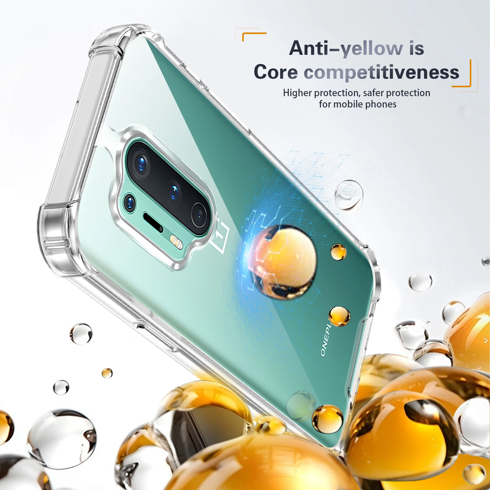 Oneplus 8 Pro IN2025 Case Silicone Bumper Airbag Clear Back Cover Hard Matte Phone Case for One Plus 8 Pro Oneplus8Pro 5G IN2023