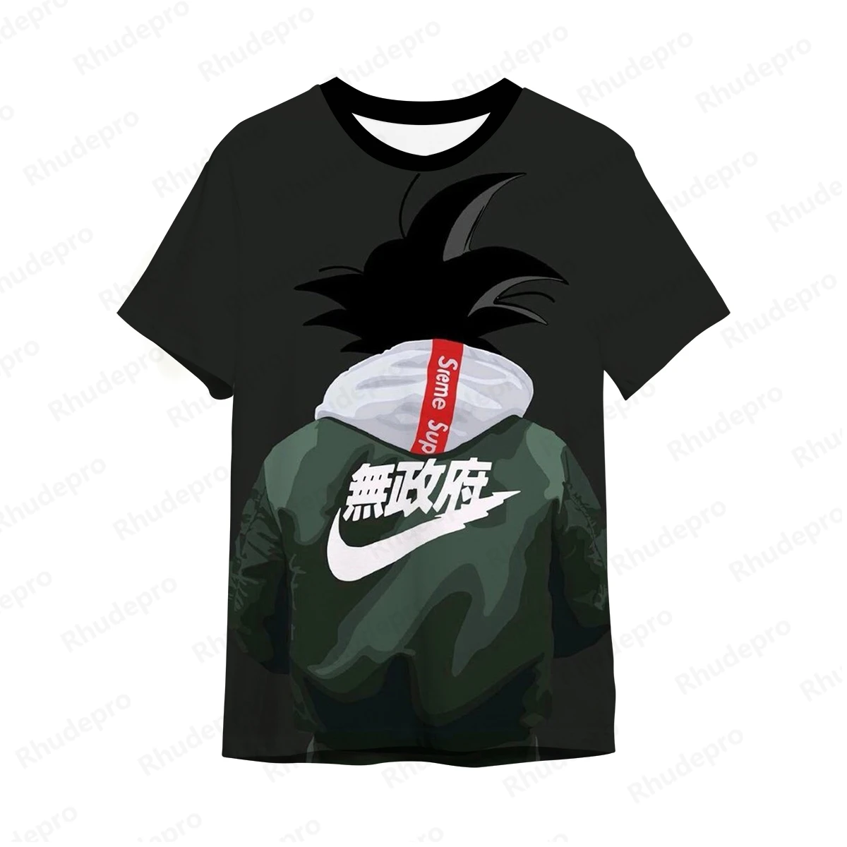 DragonBallZ-T-shirt Son Goku blanc pour enfants, haut pour garçons et filles, imprimé dessin animé animé, bébé imbibé, blanc, noir, été, 2024