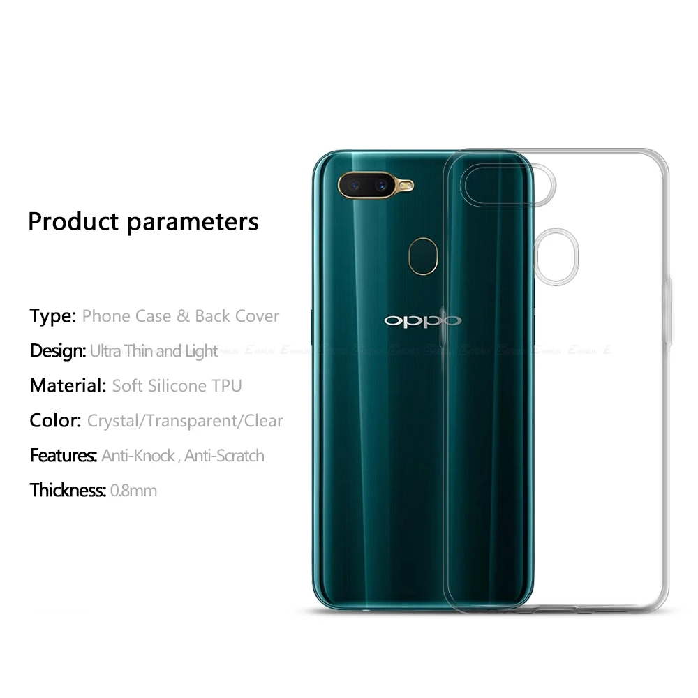 Ultra Slim Clear Silicone Case For OPPO A31 A32 A33 A35 A8 A3s A3 A5 A5s AX5 AX7 A9 2020 Back Soft TPU Protection Cover