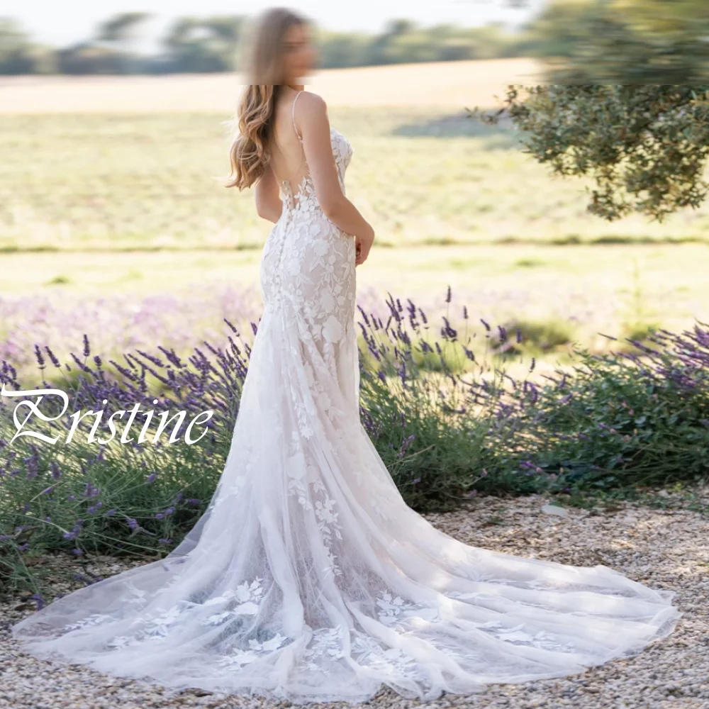 

Customized White White Spaghetti Straps Mermaid Sweetheart Sweetheart Sweep Train Modern Soft Bridal Gowns Vestido De Festa