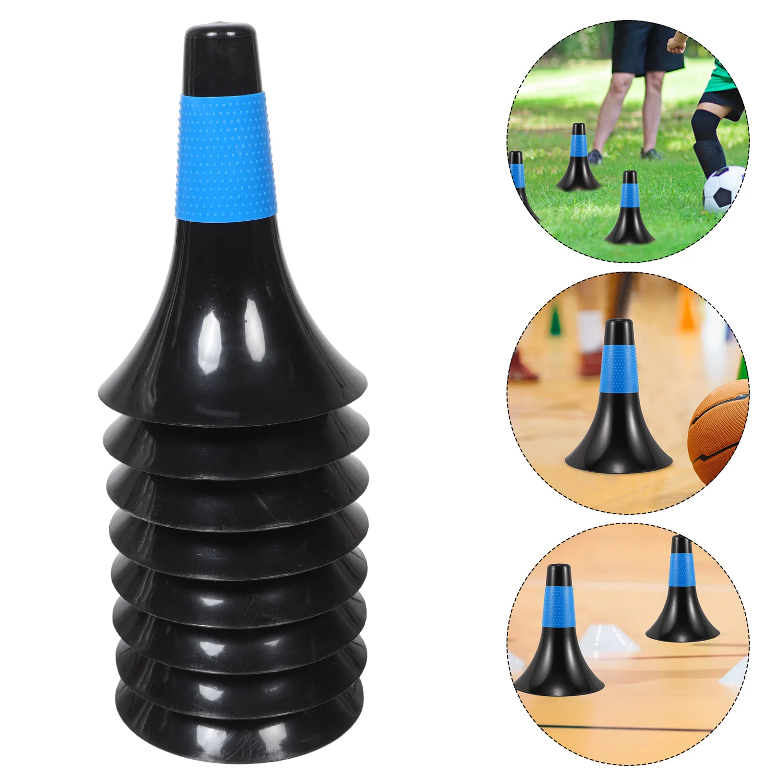 

8pcs Basketball Training Plastic Agility Marker Cones For Soccer Football Sports Training Obstacle Barrier Buckets Durable