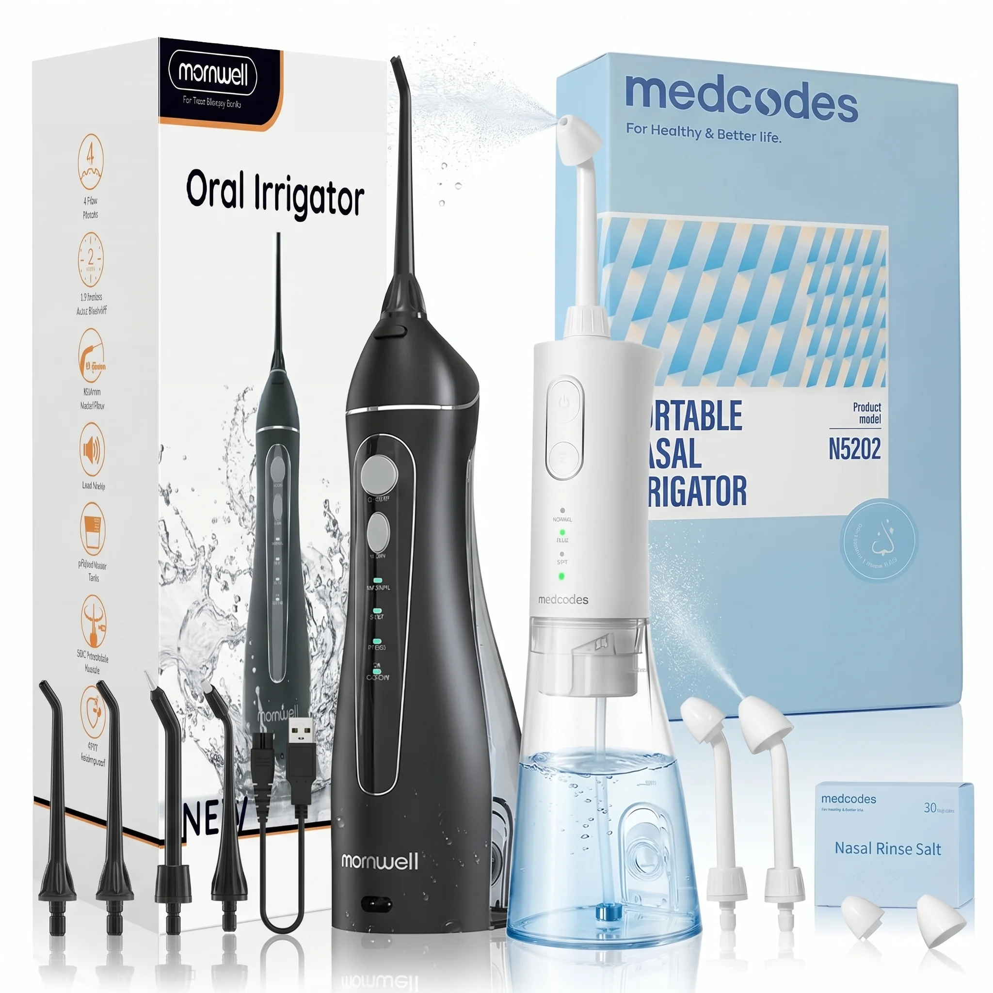kit-combinato-idropulsore-e-irrigatore-nasale-pulitore-orale-e-nasale-portatile-con-30-bustine-di-sale-per-uso-in-viaggio