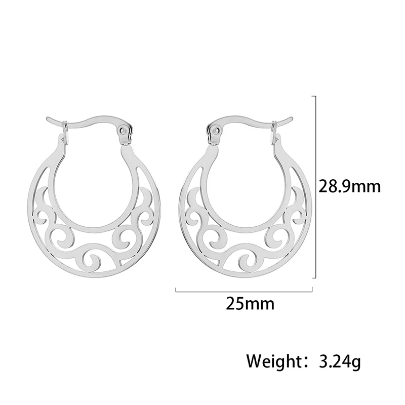 Vintage Hohl Ethnische Runde Hängende Ohrringe Für Frauen Weibliche Cane Vine Blatt Tropfen Ohr Ornamente Hochzeit Schmuck Zubehör Geschenk – Detail 7
