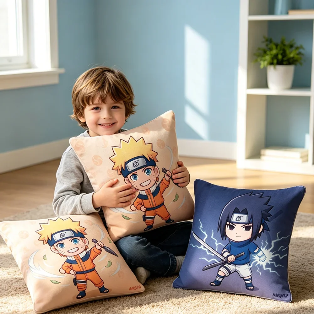 Uzumaki Naruto Zero Formaldehyde Maternal Infant Safe Throw Pillow Cover HD Printed Anti Sun Fade Home Cushion Covers