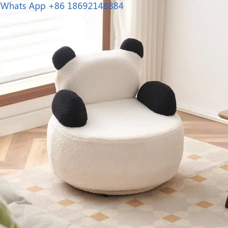 Detachable Washable Bear Living Room Chair Animal Balcony Leisure Chair Light Luxury Creative Lamb Wool Chair