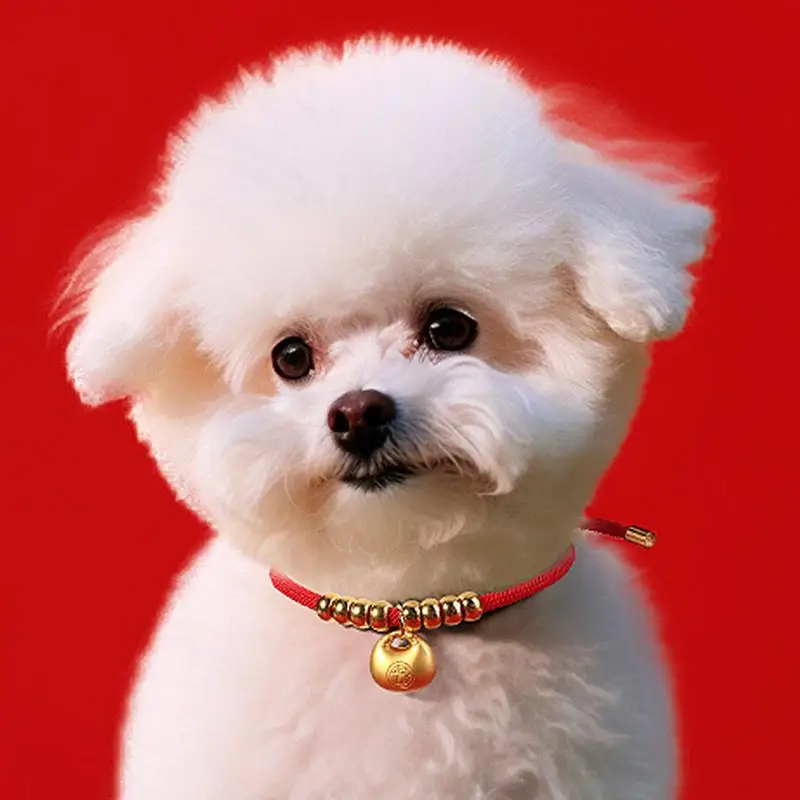 Chinese New Year Pet Collar Year Of Snake Gold Ingot Dog Collar Adjustable Chinese Collar New Year Necklace Cute Pet Costume