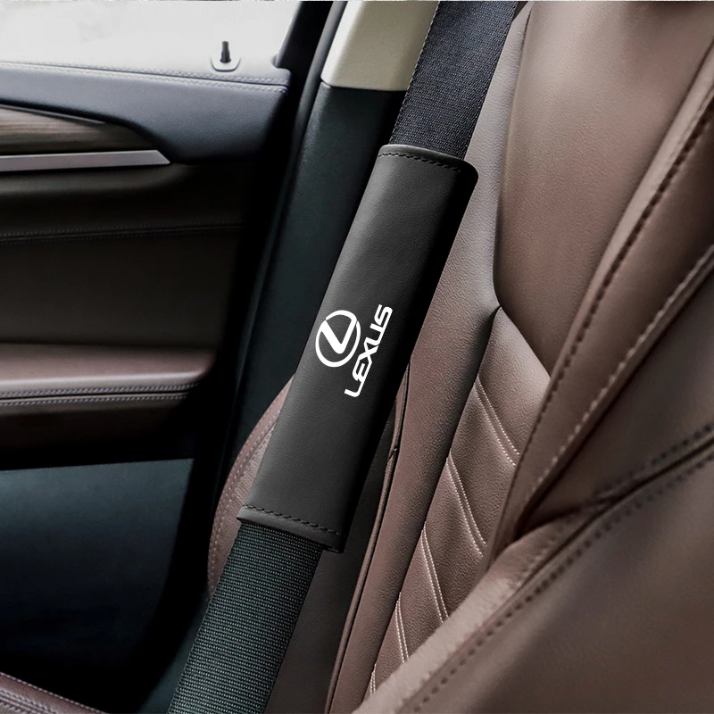 سيارة الجلود مقعد حزام الكتف حماية مجموعة اكسسوارات لكزس F SPORT RX300 IS200 IS250 ES350 Ct200h UX250h NX300h RX350