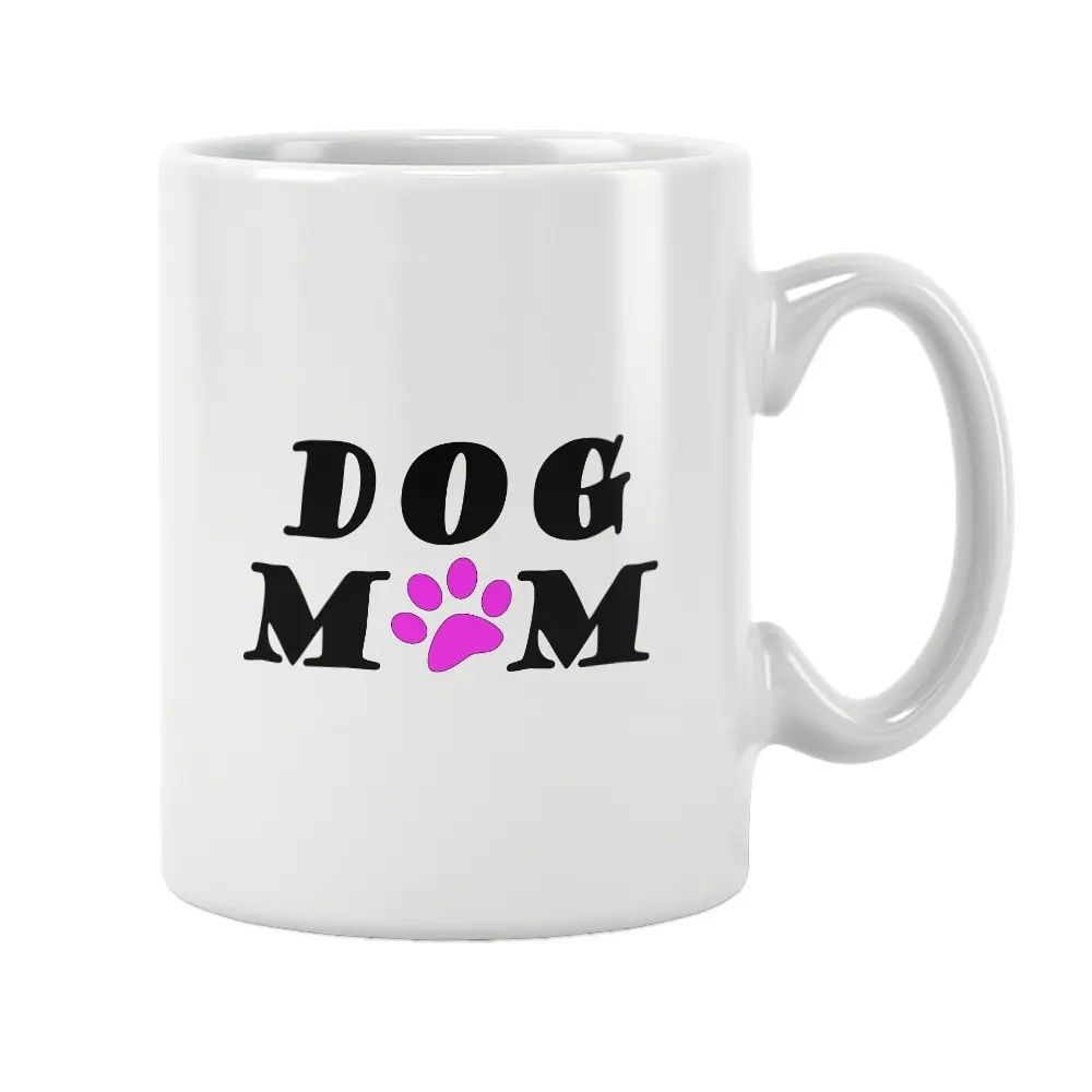 Dog Mom Printed Mug Coffee Cup White Ceramic Funny Birthday Mother's Day Gifts