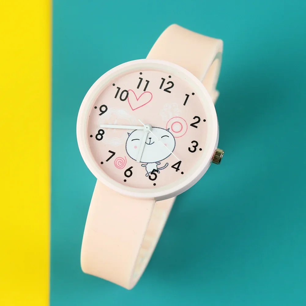 جديد الكرتون مشاهدة النساء الساعات الفتيات الفتيان هدية عيد ميلاد ساعة طالب ساعة بسيطة الحلوى سيليكون حزام relogio feminino