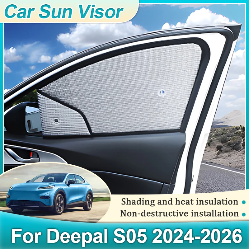 

Аксессуары для Deepal S05 2024-2026: Солнцезащитные шторки на лобовое стекло, защита от УФ-лучей, внутренние автозанавески