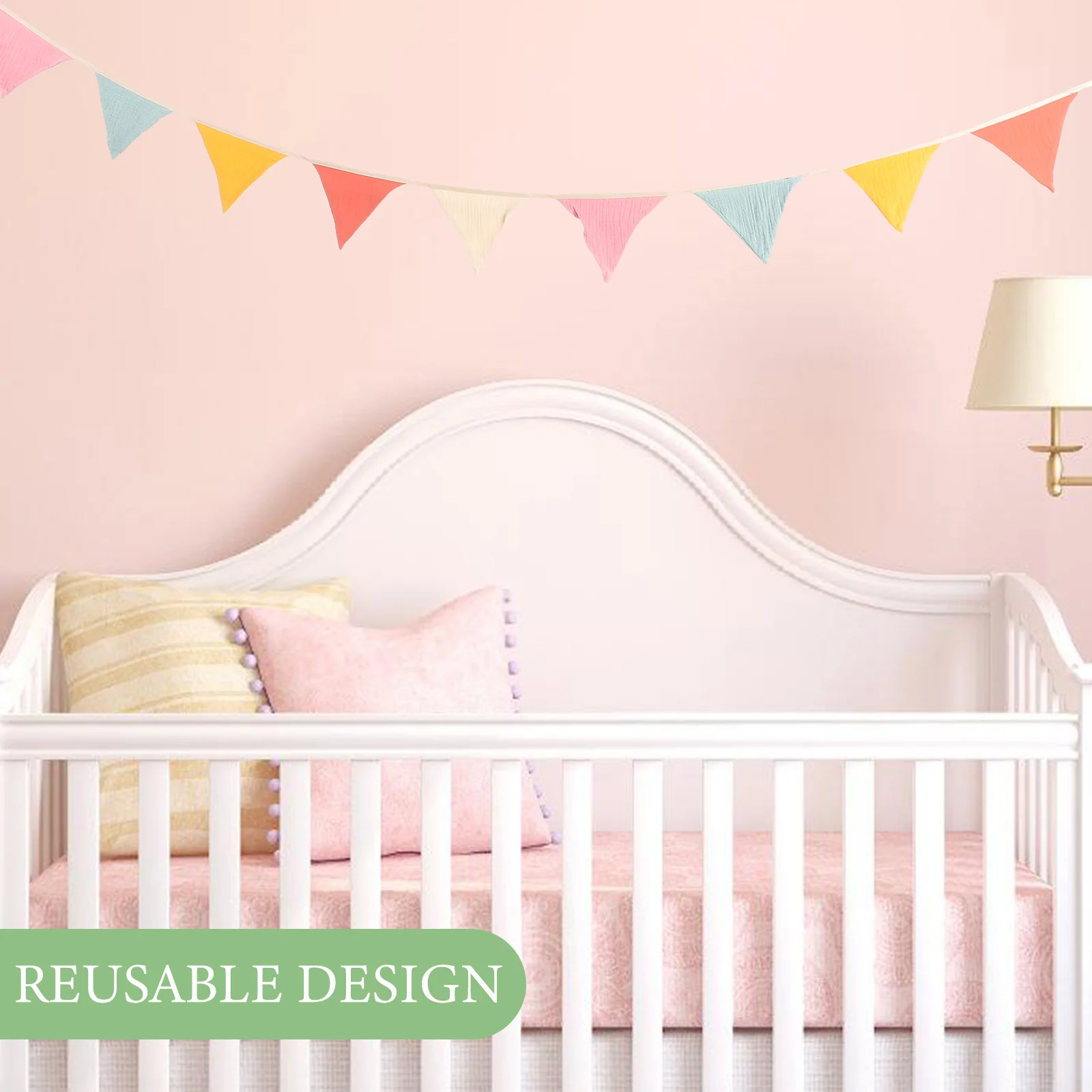 

Birthday Party Flag String Nursery Bunting Banner Hanging Triangle Flags Colorful 's Room Decoration Pennant
